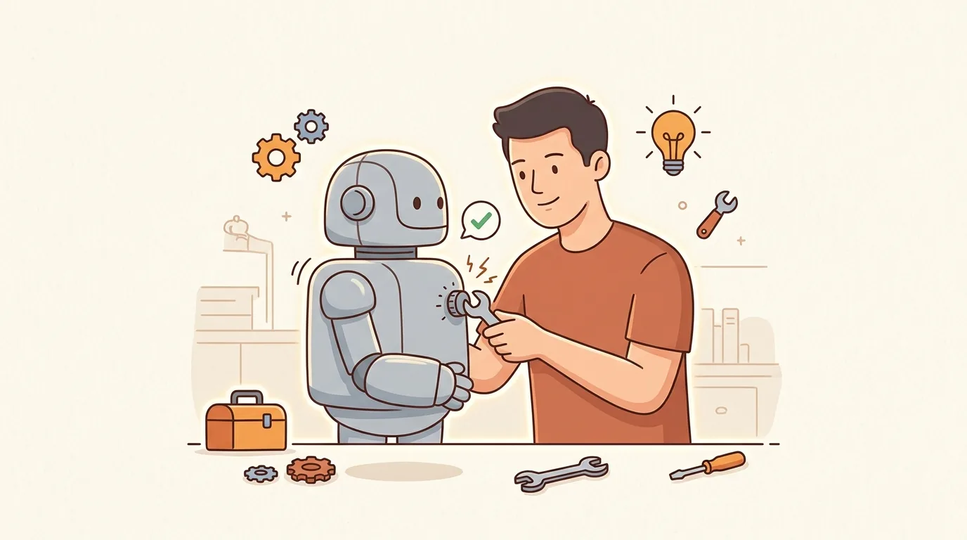 Một người ngồi chỉnh con bot trong mấy hôm đầu, vài lỗi nhỏ rồi nó chạy mượt