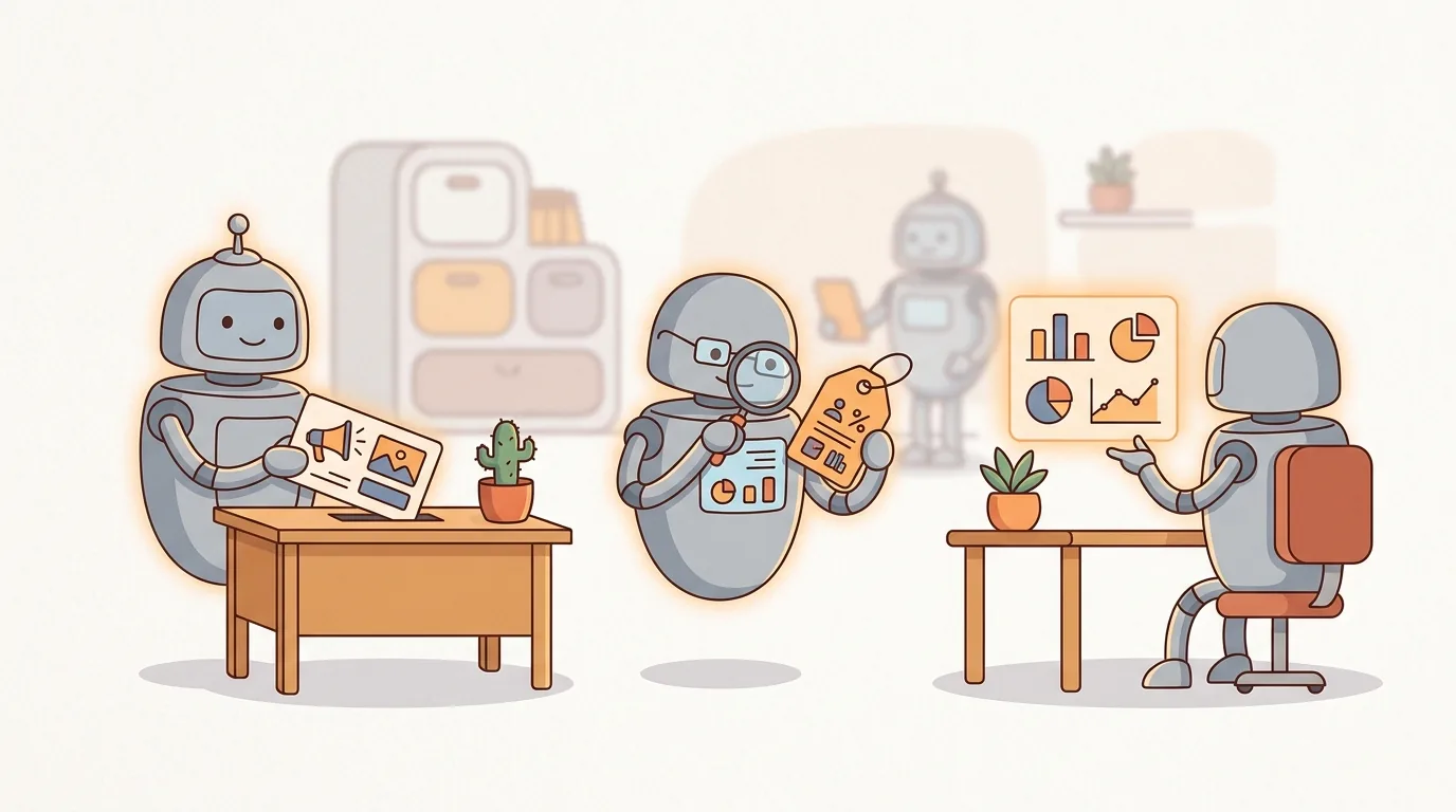 Vài con bot lo marketing, soi giá đối thủ và theo dõi đơn tồn trên bảng quản trị