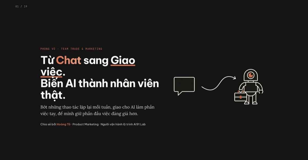 Slide mở đầu buổi Phong Vũ