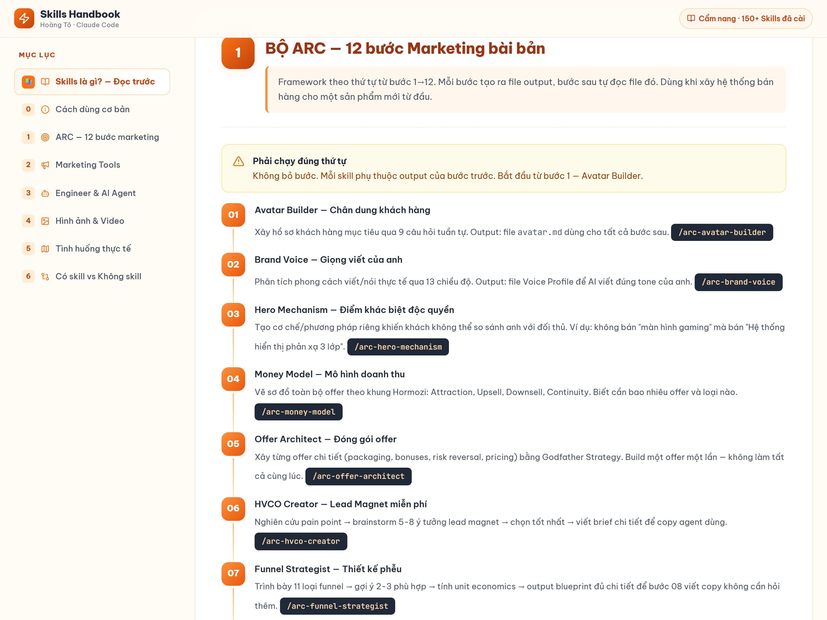 Bộ ARC · 10 agent marketing đóng gói sẵn